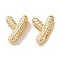 Rack Plating Brass Micro Pave Cubic Zirconia Slide Charms, Long-Lasting Plated, Lead Free & Cadmium Free, Real 18K Gold Plated, Letter, Letter Y, 14x11x5mm, Hole: 11.5x1.7mm