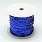 Plastic Paillette Beads, Sequins Beads, Ornament Accessories, Flat Round, Blue, 6mm, about 100yards/roll