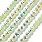 Electroplate Glass Beads Strands, Imitation Jade, Faceted, Bicone, Yellow Green, 5.5~6x5mm, Hole: 1.2mm, about 78~79pcs/strand, 15.35~15.55''(39~39.5cm)