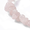 Natural Rose Quartz Stretch Bracelets BJEW-G615-03-3