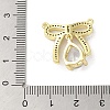 Rack Plating Brass Micro Pave Cubic Zirconia Pendants KK-C052-20G-3