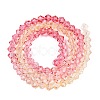 Gradient Color Baking Painted Glass Bead Strands DGLA-A039-T2mm-A02-2