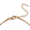 304 Stainless Steel Snake Chain Anklets AJEW-G024-07G-2
