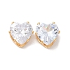 Brass Clear Cubic Zirconia Cabochons STAS-M294-30C-1