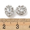 Brass Micro Pave Clear Cubic Zirconia Beads KK-P275-27P-3