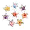 50Pcs 5 Colors Quicksand Sequin Plastic Cabochons KY-CJ0001-39-1