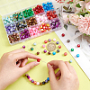   300Pcs 15 Colors Baking Painted Drawbench Glass Beads DGLA-PH0001-14-3