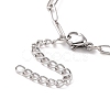 304 Stainless Steel Paperclip Chain Bracelet for Men Women BJEW-E031-03P-04-3