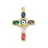 Real 18K Gold Plated Brass with Glass Pendants KK-A209-16G-2