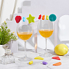 Nbeads 2 Sets 2 Style Silicone Wine Glass Charms AJEW-NB0005-70-4