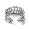 304 Stainless Steel Open Cuff Ring RJEW-L110-045P-3