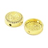 Rack Plating Brass Micro Pave Clear Cubic Zirconia Beads KK-NH0001-10B-G-2