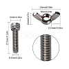 Gorgecraft 20Pcs 2 Style 304 Stainless Steel Nut DIY-GF0004-45-2