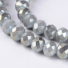 Electroplate Glass Beads Strands EGLA-A034-J8mm-Y02-3