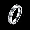 Engraved You & Me Titanium Steel Couple Rings For Women RJEW-BB16369-8P-2