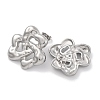 Non-Tarnish Flower 304 Stainless Steel Stud Earrings EJEW-H013-27P-2