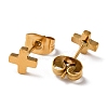 Ion Plating(IP) 304 Stainless Steel Stud Earrings for Women EJEW-F325-01D-G-2