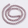 Eco-Friendly Dyed Glass Pearl Beads Strands HY-A008-6mm-RB085-2