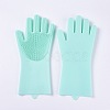 Silicone Dishwashing Gloves AJEW-TAC0018-A01-2