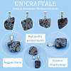 Unicraftale 24Pcs Natural Snowflake Obsidian Pendants G-UN0001-16B-5
