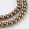 Eco-Friendly Dyed Glass Pearl Beads Strands HY-A008-6mm-RB090-3