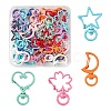 40Pcs 4 Style Spray Painted Alloy Swivel Snap Hooks Clasps FIND-LS0001-52-2