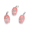 Cherry Quartz Glass Pendants G-L512-I13-1