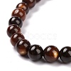 Round Dyed Natural Freshwater Shell Stretch Beaded Bracelets BJEW-JB05727-03-5