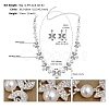 Alloy & Rhinestone Studs Earrings & Necklaces Set PW-WG15CAD-09-1