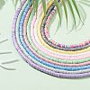 10 Strands 10 Colors Handmade Polymer Clay Beads Strand CLAY-YW0001-92-4