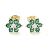 Brass Micro Pave Cubic Zirconia Stud Earrings X-EJEW-P247-05G-02-1