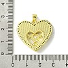 Mother's Day Real 18K Gold Plated Brass Micro Pave Clear Cubic Zirconia Pendants KK-H472-13G-04-3