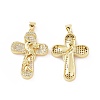 Brass Micro Pave Cubic Zirconia Pendants ZIRC-P106-06G-1