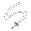 201 Stainless Steel Pendant Necklaces NJEW-C034-43E-AS-4