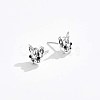 Anti-Tarnish Rhodium Plated 925 Sterling Silver Stud Earrings STER-BB72117-3