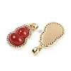 Brass Micro Pave Cubic Zirconia Pendants KK-U043-35G-01-2