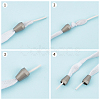CHGCRAFT 64Pcs 8 Style Zinc Alloy Cord Ends FIND-CA0003-34-5