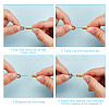 DICOSMETIC 8Pcs 2 Styles DIY Leathercraft Locking Pins TOOL-DC0001-12-5