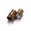 Brass Locking Tube Magnetic Clasps KK-MC077-AB-2