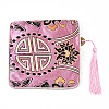 Chinese Brocade Tassel Zipper Jewelry Bag Gift Pouch ABAG-F005-11-3