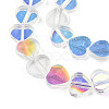 Transparent Electroplate Glass Beads Strands EGLA-N006-080-A02-4