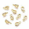 Brass Micro Pave Clear Cubic Zirconia Charms X-KK-Q277-060-NF-1