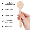 Gorgecraft 4Pcs Beechwood Spoon Mold DIY-GF0005-09-3