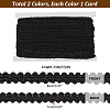   2 Cards 2 Colors Polyester Braided Lace Trim OCOR-PH0002-53-2