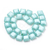 Opaque Solid Color Glass Beads Strands GLAA-N032-07I-2