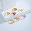 7Pcs Alloy Rhinestone Plain Band Rings PW-WGC2D76-01-2