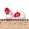 Christmas Decorations Theme Opaque Acrylic Bead with Enamel OACR-Z021-01G-3