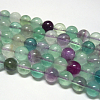 Natural Fluorite Beads Strands X-G-E112-10mm-19-1