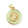 Brass Enamel Pendants KK-P209-02G-10-RS-2