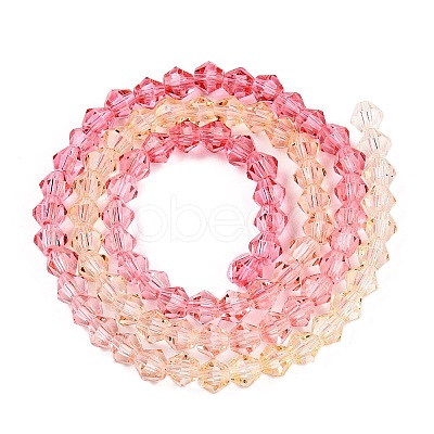 Gradient Color Baking Painted Glass Bead Strands DGLA-A039-T2mm-A02-1